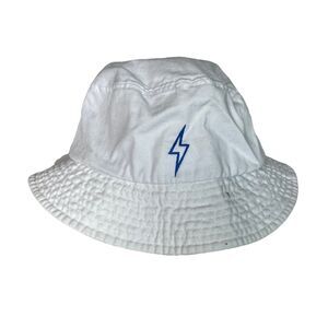 Sportsman Retro Y2K Lighting Bolt Embroidered Bucket Hat White Adult OS One Size